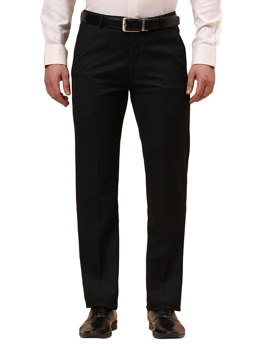 Formal Trouser for Men | Breathable & Soft with Color Fastness Regular Fit Terry Rayon Fabric Solid Pattern Hook & Eye Closure