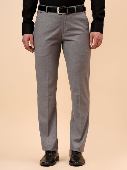 Formal Trouser for Men | Breathable & Soft with Color Fastness Regular Fit Terry Rayon Fabric Solid Pattern Hook & Eye Closure