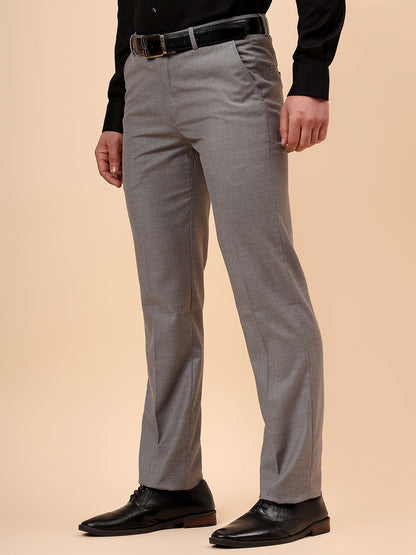 Formal Trouser for Men | Breathable & Soft with Color Fastness Regular Fit Terry Rayon Fabric Solid Pattern Hook & Eye Closure