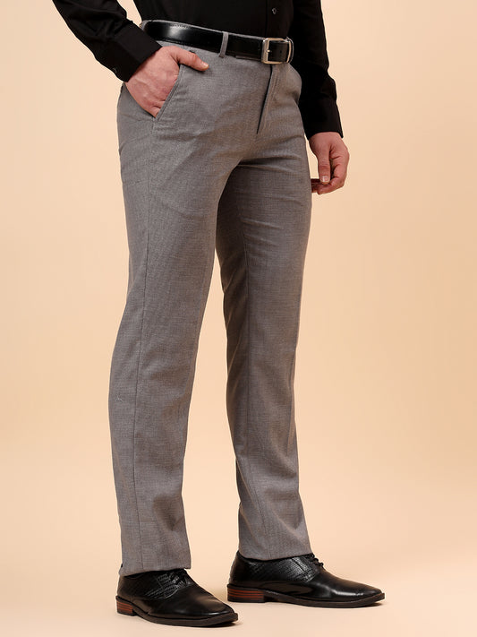 Formal Trouser for Men | Breathable & Soft with Color Fastness Regular Fit Terry Rayon Fabric Solid Pattern Hook & Eye Closure