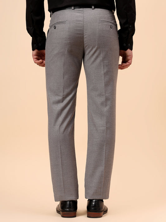 Formal Trouser for Men | Breathable & Soft with Color Fastness Regular Fit Terry Rayon Fabric Solid Pattern Hook & Eye Closure