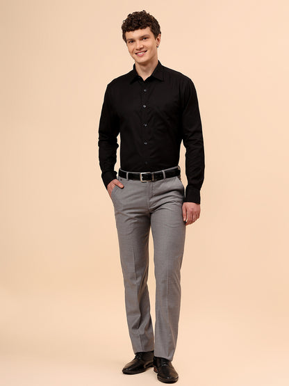 Formal Trouser for Men | Breathable & Soft with Color Fastness Regular Fit Terry Rayon Fabric Solid Pattern Hook & Eye Closure