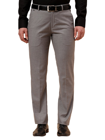 Formal Trouser for Men | Breathable & Soft with Color Fastness Regular Fit Terry Rayon Fabric Solid Pattern Hook & Eye Closure