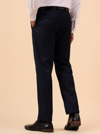 Formal Trouser for Men | Breathable & Soft with Color Fastness Regular Fit Terry Rayon Fabric Solid Pattern Hook & Eye Closure
