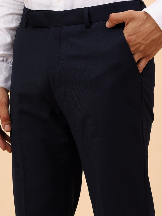 Formal Trouser for Men | Breathable & Soft with Color Fastness Regular Fit Terry Rayon Fabric Solid Pattern Hook & Eye Closure