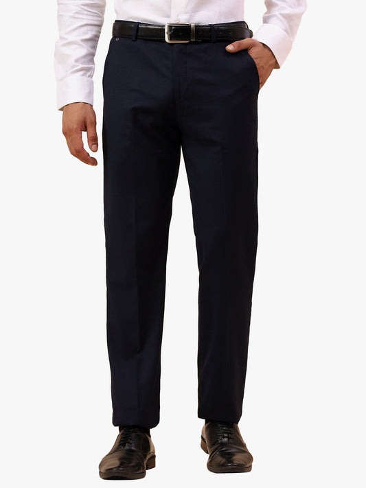 Formal Trouser for Men | Breathable & Soft with Color Fastness Regular Fit Terry Rayon Fabric Solid Pattern Hook & Eye Closure