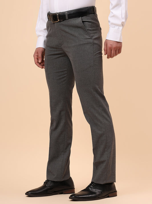 Formal Trouser for Men | Breathable & Soft with Color Fastness Regular Fit Poly Viscose Fabric Solid Pattern Hook & Eye Closure