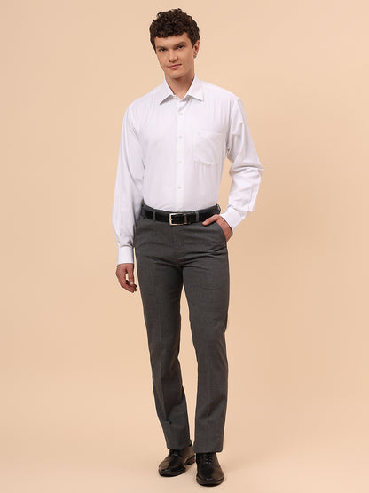 Formal Trouser for Men | Breathable & Soft with Color Fastness Regular Fit Poly Viscose Fabric Solid Pattern Hook & Eye Closure