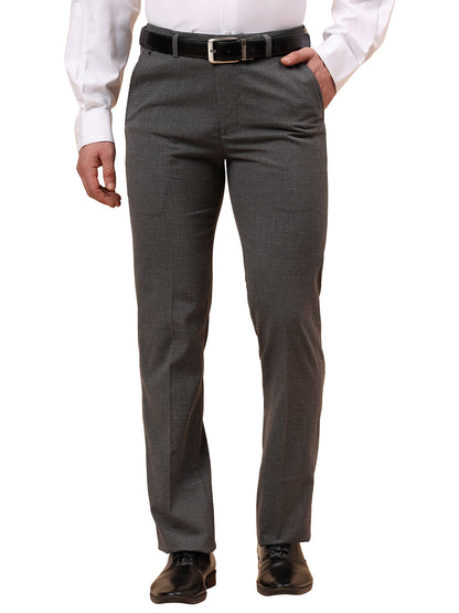 Formal Trouser for Men | Breathable & Soft with Color Fastness Regular Fit Poly Viscose Fabric Solid Pattern Hook & Eye Closure