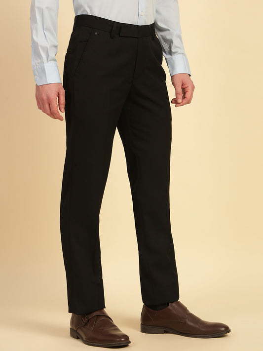 Formal Trouser for Men | Breathable & Soft with Color Fastness Regular Fit Poly Viscose Fabric Solid Pattern Hook & Eye Closure