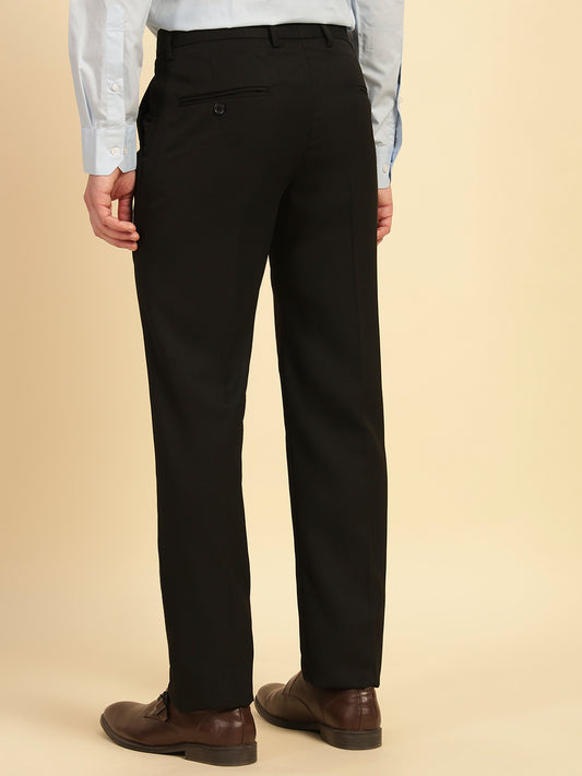 Formal Trouser for Men | Breathable & Soft with Color Fastness Regular Fit Poly Viscose Fabric Solid Pattern Hook & Eye Closure