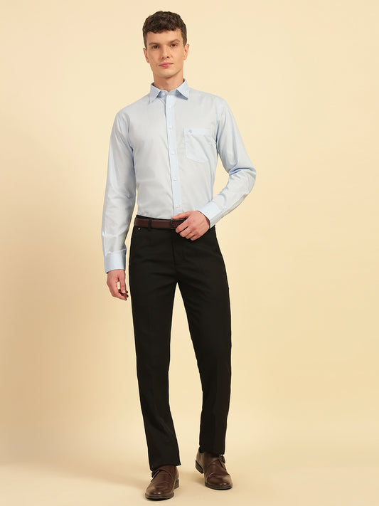 Formal Trouser for Men | Breathable & Soft with Color Fastness Regular Fit Poly Viscose Fabric Solid Pattern Hook & Eye Closure