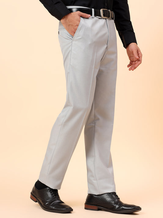 Formal Trousers for Men l Breathable & Soft with Color Fastness Regular Fit Poly Viscose Fabric Solid Pattern Hook & Eye Closure