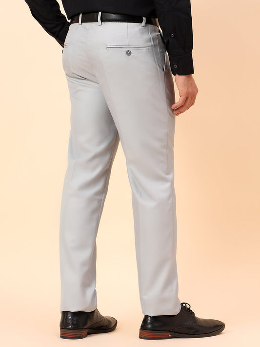 Formal Trousers for Men l Breathable & Soft with Color Fastness Regular Fit Poly Viscose Fabric Solid Pattern Hook & Eye Closure