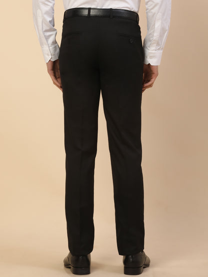 Formal Trouser for Men | Breathable & Soft with Color Fastness Regular Fit Polycotton Fabric Solid Pattern Hook & Bar Closure
