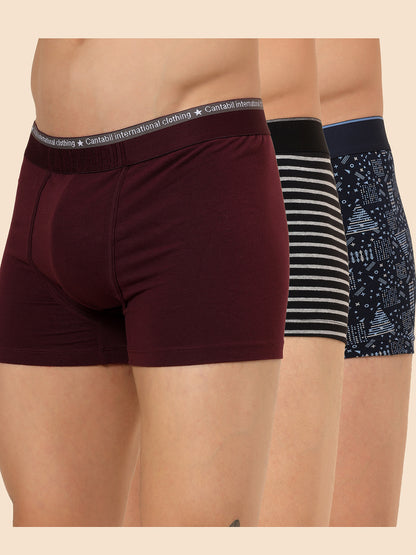 Men's Printed Multi Pack of 3 Trunk