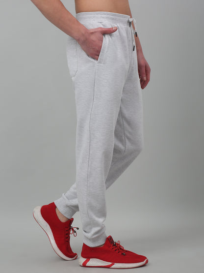 Men's Grey Summer Solid Drawstring Casual Track Pant