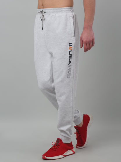 Men's Grey Summer Solid Drawstring Casual Track Pant