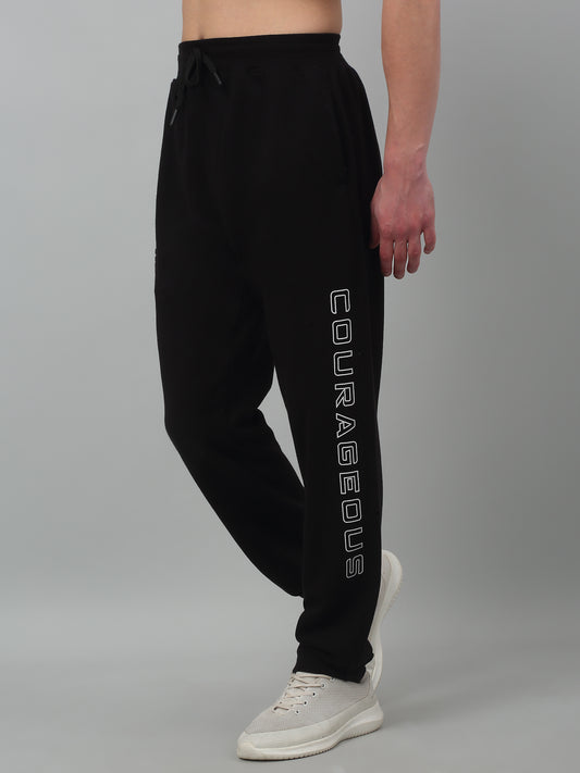 Men's Black Summer Printed Drawstring Casual Track Pant