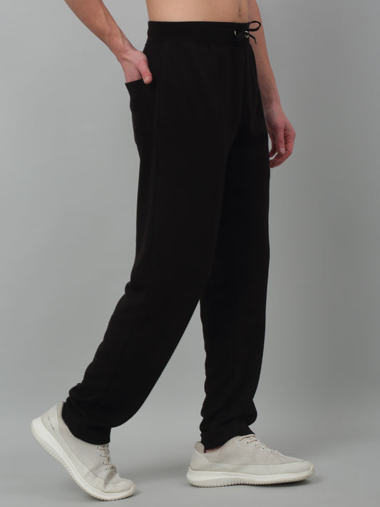 Men's Black Summer Solid Drawstring Casual Track Pant