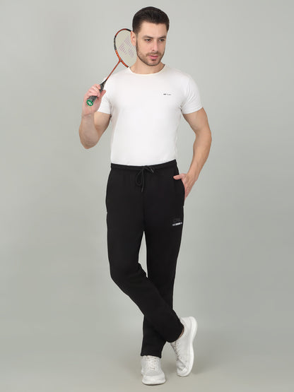 Men's Solid Black Trackpant