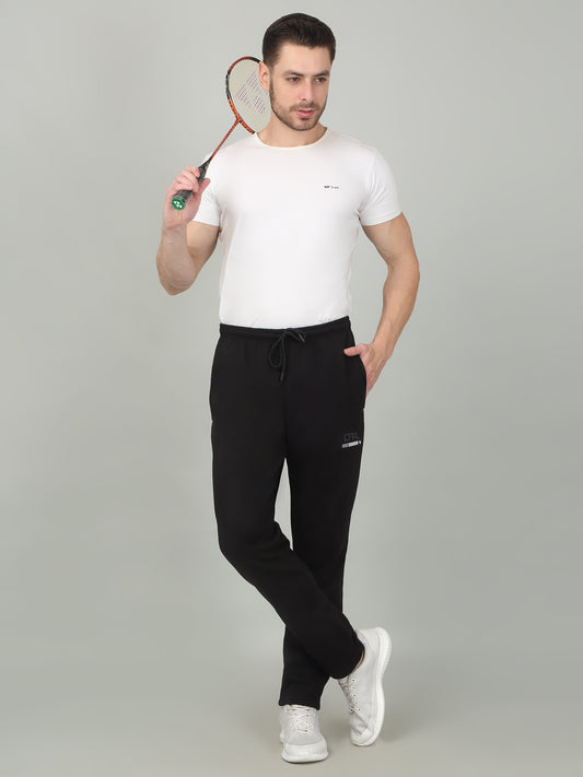 Men's Solid Black Trackpant