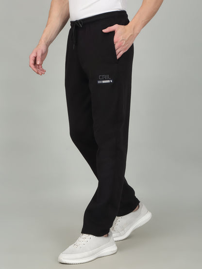Men's Solid Black Trackpant