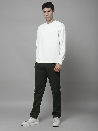 Track Pants for Men | Breathable & Soft with Color Fastness Regular Fit Fleece Solid Pattern Drawstring Closure