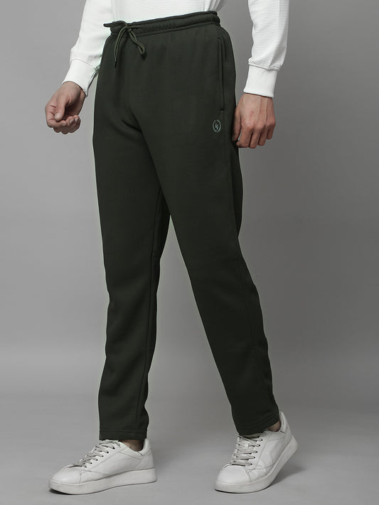 Track Pants for Men | Breathable & Soft with Color Fastness Regular Fit Fleece Solid Pattern Drawstring Closure