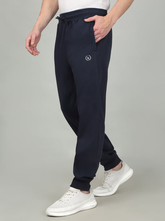 Men's Solid Navy Blue Trackpant
