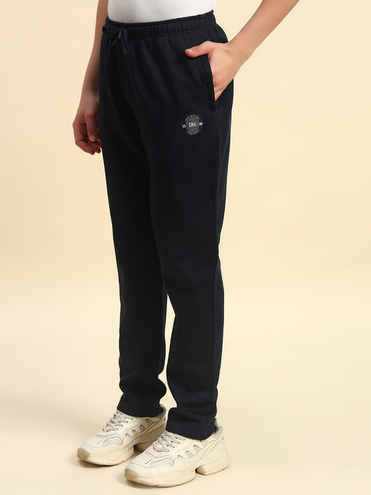 Track Pants for Men | Breathable & Soft with Color Fastness Regular Fit Fleece Fabric Solid Pattern Drawstring Closure