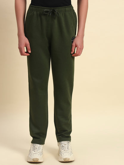 Track Pants for Men | Breathable & Soft with Color Fastness Regular Fit Fleece Fabric Solid Pattern Drawstring Closure