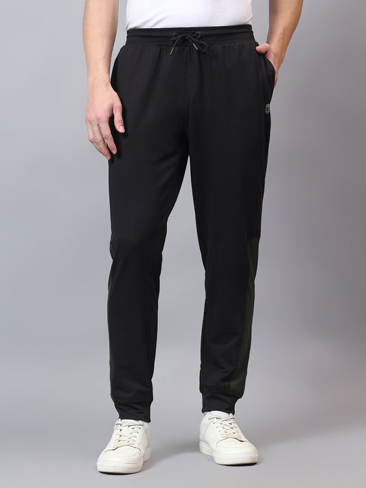Men's Black Solid Track Pant