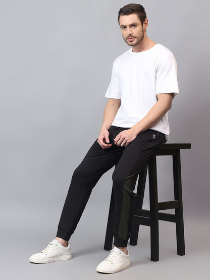 Men's Black Solid Track Pant