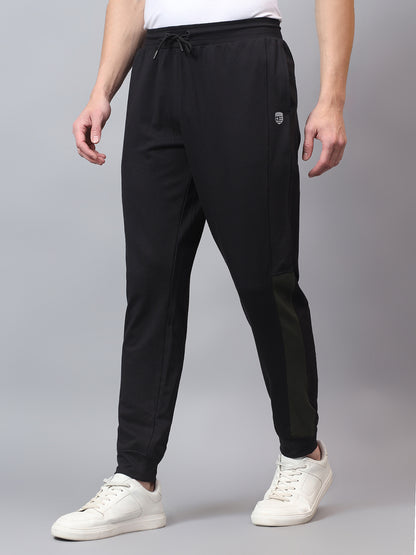 Men's Black Solid Track Pant