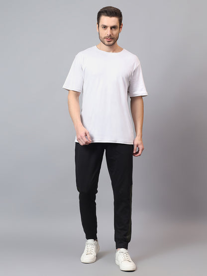 Men's Black Solid Track Pant