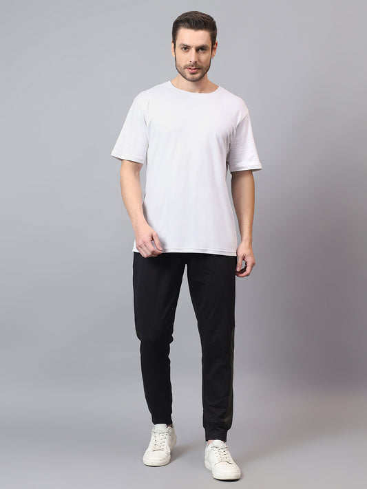 Men's Black Solid Track Pant