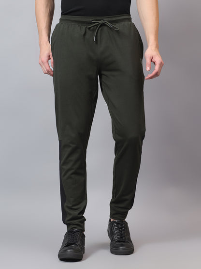 Men's Olive Solid Track Pant