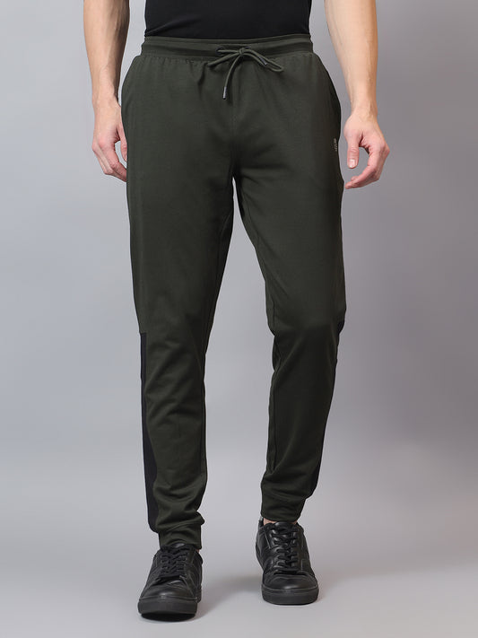 Men's Olive Solid Track Pant