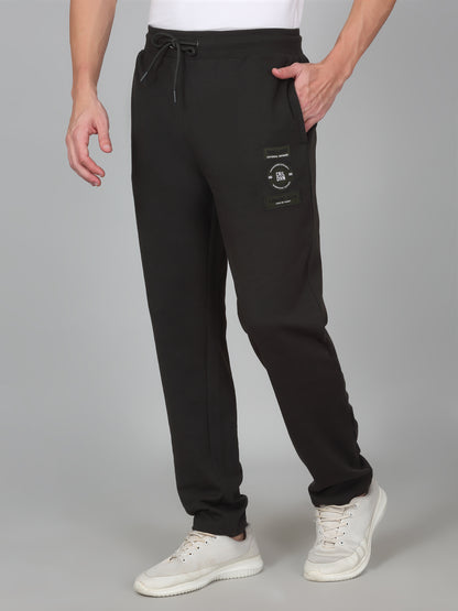 Men's Printed Green Regular Fit Casual Track Pant