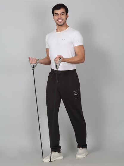 Men's Printed Green Regular Fit Casual Track Pant