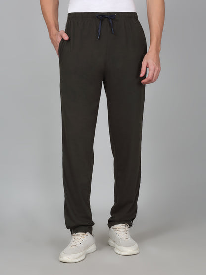 Men's Printed Green Regular Fit Casual Track Pant