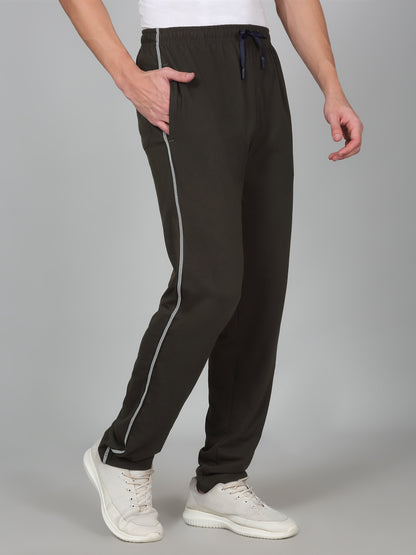 Men's Printed Green Regular Fit Casual Track Pant