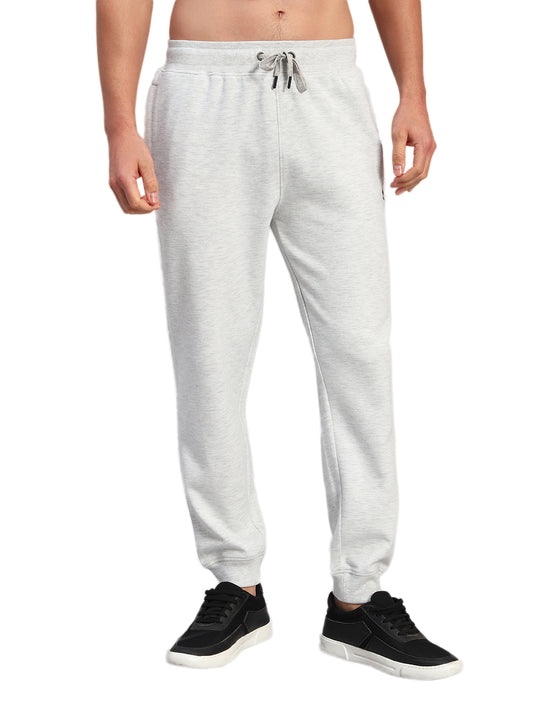 Men's Solid Grey Regular Fit Casual Track Pant