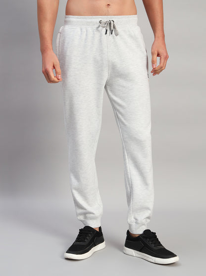 Men's Solid Grey Regular Fit Casual Track Pant
