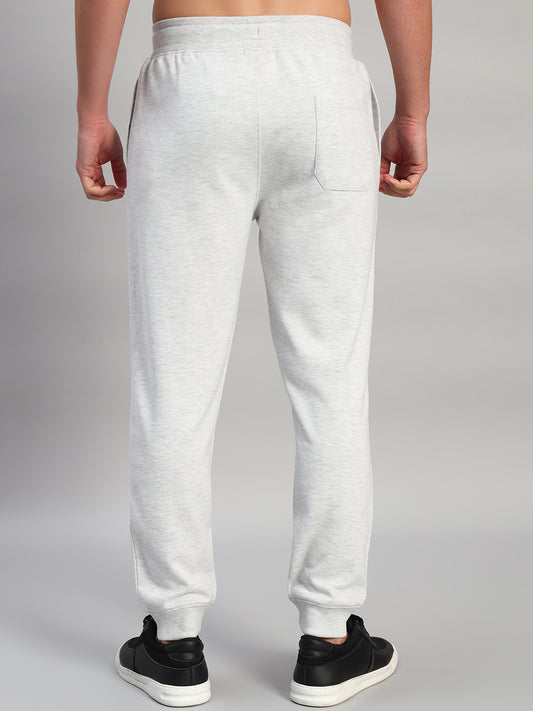 Men's Solid Grey Regular Fit Casual Track Pant