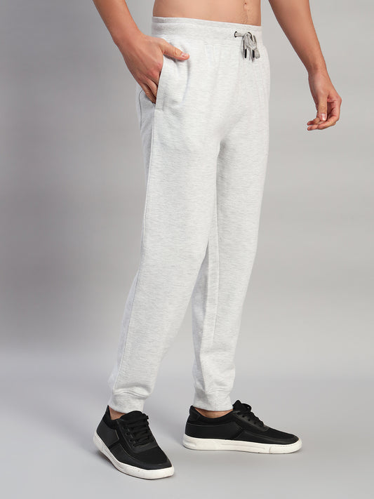 Men's Solid Grey Regular Fit Casual Track Pant