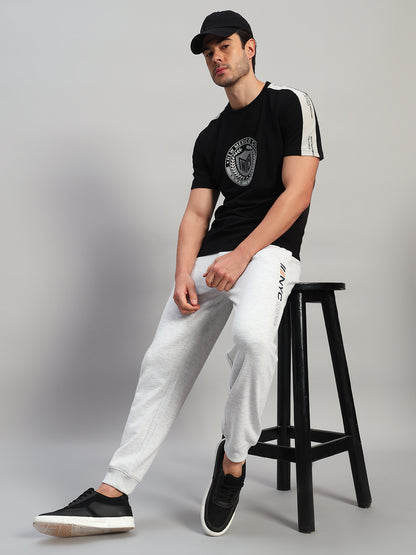 Men's Solid Grey Regular Fit Casual Track Pant