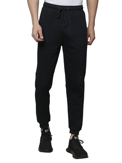 Track Pants for Men | Breathable & Soft with Color Fastness Regular Fit Fleece Solid Pattern Drawstring Closure