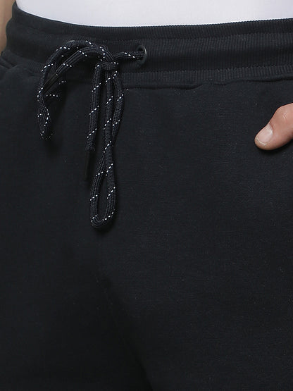 Track Pants for Men | Breathable & Soft with Color Fastness Regular Fit Fleece Solid Pattern Drawstring Closure